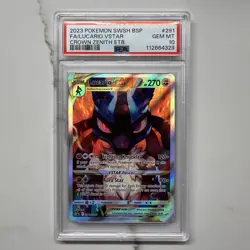 2023 POKEMON SWSH BLACK STAR PROMO #291 FULL ART/LUCARIO VSTAR PSA 10 - Image 1