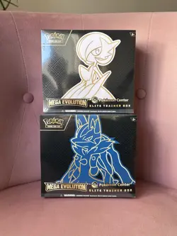 Pokemon TCG Mega Evolution Lucario Gardevoir Pokemon Center Elite Trainer Boxes - Image 1