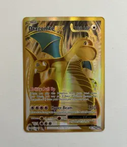 Dragonite EX 106/108 - Full Art Ultra Rare Gold XY Evolutions Pokemon TCG MP - Image 1