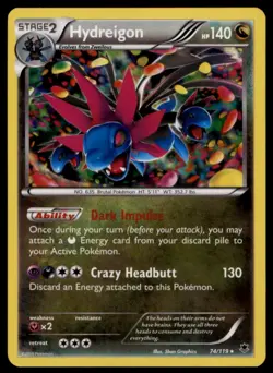 2014 XY - Phantom Forces Hydreigon Stage 2/Rare Holo #74 - Image 1