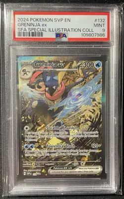 Pokemon TCG Greninja EX 132 Shrouded Fable Promo Special Illustration PSA 9 - Image 1