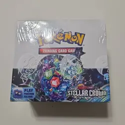 Pokemon Stellar Crown Booster Box - Scarlet & Violet TCG New Sealed Tight Wrap - Image 1