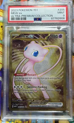 2023 METAL POKEMON 151 ULTRA-PREMIUM COLLECTION #205 MEW EX PSA 9 - Image 1