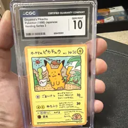 Pokemon Ooyama's Pikachu 025 Vending Series 3 Green Japanese CGC 10 1998 - Image 1