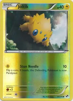 Joltik - 44/114 - Common - Reverse Holo PL/MP, English Pokemon Black and White - Image 1