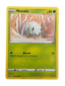 New: 2020 Pokemon TCG Nincada 013 Swsh04: Vivid Voltage Regular Common - Image 1
