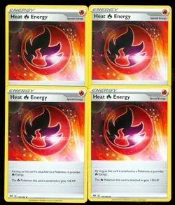 Pokemon HEAT ENERGY 174/189 Darkness Ablaze - - MINT 4X - Image 1