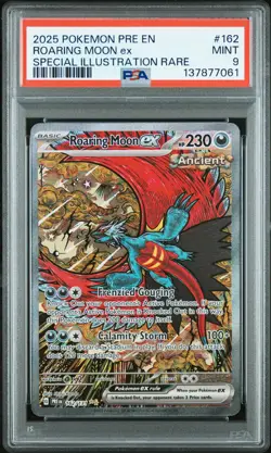 2025 POKEMON PRE EN-PRISMATIC EVOLUTIONS #162 ROARING MOON EX PSA 9 - Image 1