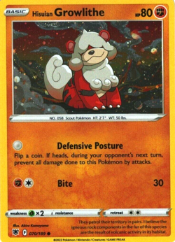 Growlithe 070/189 Cosmos Holo Promo Astral Radiance Pokemon Card - NM - Image 1
