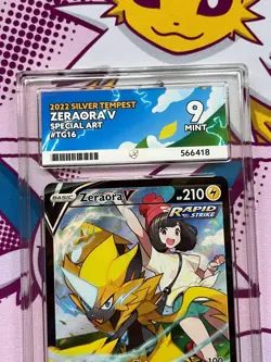 Pokemon TCG - Zeraora V TG16/TG30 - Silver Tempest - Graded - ACE 9 - Image 2