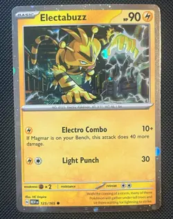 Electabuzz (125/162) 151 - w/swirl - Cosmo Holo Rare- NM - 2023 - Pokemon TCG - Image 1