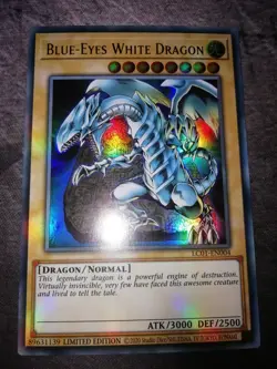 Yu-Gi-Oh Blue-Eyes White Dragon LC01-EN004 25th Promo Holo EN NM+ Mint - Image 2