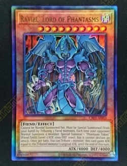 Yugioh Asian English Raviel Lord Of Phantasms CR03-AE003 Ultimate Rare Original - Image 1