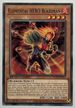 Elemental Hero Blazeman SGX2-ENA11 (LP) 1st Edition Common Speed-Duel Yu-Gi-Oh! - Image 1