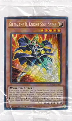 YUGIOH! GILTIA THE D. KNIGHT SOUL SPEAR - SECRET RARE - LIMITED ED - LDS3-EN137 - Image 1