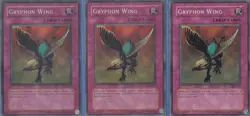 YUGIOH! GRYPHON WING X3 PLAYSET - SUPER RARE UNLIMITED - SDP-050 LP - Image 1
