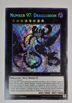 Number 97 Draglubion BLHR-EN030 1st Edition Secret Rare Yugioh TCG NM/M - Image 1