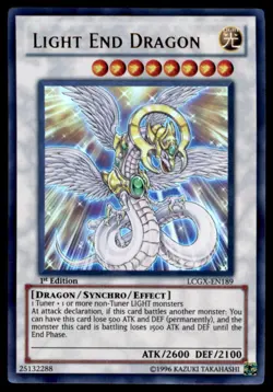 Yu-Gi-Oh! Light End Dragon #LCGX-EN189 1st Edition Light Play - Image 1