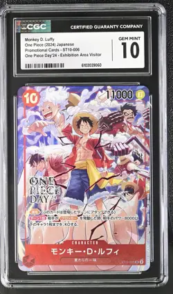 One Piece Japanese Monkey D. Luffy ST10-006 One Piece Day'24 Promo CGC 10 - Image 1