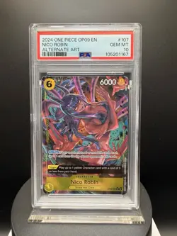 Nico Robin (107) (Parallel) OP09-107 Emperors in the New World Foil PSA 10 - Image 1