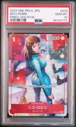 PSA 10 GEM MINT JAPANESE ONE PIECE 2024 Nico Robin OP05-010 THE BEST PRB-01 - Image 1