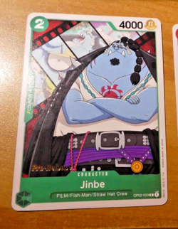 ONE PIECE ENGLISH CARD GAME CARTE PRE RELEASE Jinbe OP02-033 EN JCC MINT - Image 1