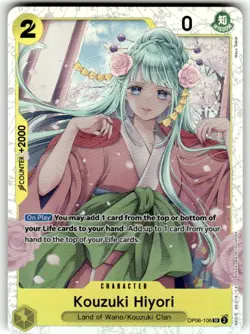 Kouzuki Hiyori OP06-106 SR Wings of the Captain One Piece NM - Image 1
