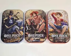 One Piece Tin Pack Set Vol 2 TS-02 - Set of 3 (Full Art Set) OP-13 | Sealed - Image 1