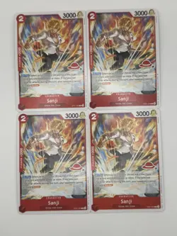 4x Sanji ST21-003 Learn Together Strawhat Stamp - One Piece TCG Playset NM - Image 1