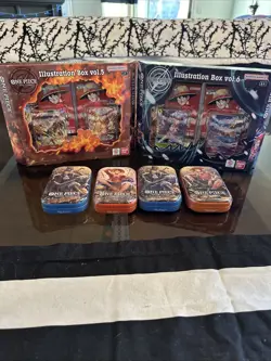 One Piece Sealed 4 Tins And Illustration Box Vol 5 And Vol 6 ~~ Lot! FAST SHIP - Image 1