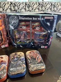 One Piece Sealed 4 Tins And Illustration Box Vol 5 And Vol 6 ~~ Lot! FAST SHIP - Image 4