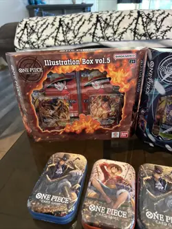 One Piece Sealed 4 Tins And Illustration Box Vol 5 And Vol 6 ~~ Lot! FAST SHIP - Image 5