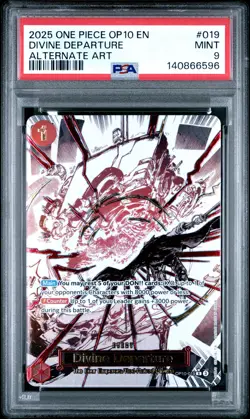 2025 ONE PIECE OP10-ROYAL BLOOD ALTERNATE ART #019 DIVINE DEPARTURE PSA 9 - Image 1