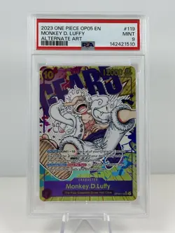 2023 ONE PIECE MONKEY D. LUFFY PSA 9 OP05-AWAKENING OF THE NEW ERA ALT ART #119 - Image 1