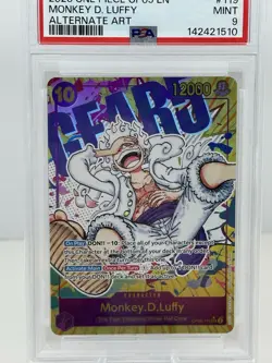 2023 ONE PIECE MONKEY D. LUFFY PSA 9 OP05-AWAKENING OF THE NEW ERA ALT ART #119 - Image 2