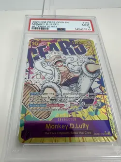 2023 ONE PIECE MONKEY D. LUFFY PSA 9 OP05-AWAKENING OF THE NEW ERA ALT ART #119 - Image 4