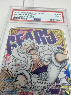 2023 ONE PIECE MONKEY D. LUFFY PSA 9 OP05-AWAKENING OF THE NEW ERA ALT ART #119 - Image 5