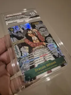 DRACULE MIHAWK OP14-119 MANGA ALTERNATE ART ENGLISH ACE 10 ONE PIECE CARD - Image 3