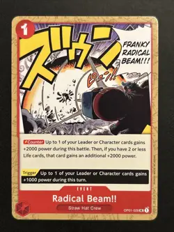 Radical Beam!! - OP01-029 - Alternate Art - Romance Dawn - NM/M One Piece TCG - Image 1