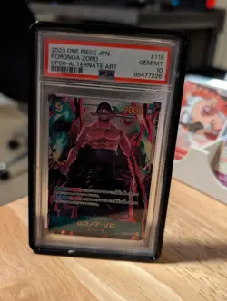 Bandai Roronoa Zoro OP06-118 Wings of the Captain Alt Art Foil JP PSA 10 - Image 1