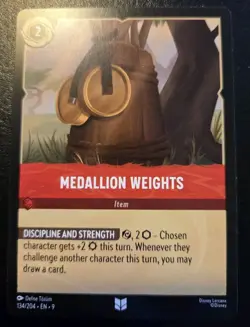 Medallion Weights 134/204 Uncommon Fabled Disney Lorcana TCG - Image 1