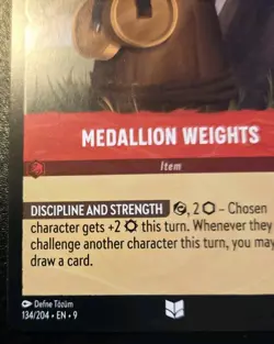 Medallion Weights 134/204 Uncommon Fabled Disney Lorcana TCG - Image 4