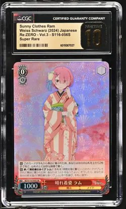 2024 Weiss Schwarz Japanese Re:Zero Vol. 3 Ram RZ/S116-056S SR CGC 10 Pristine - Image 1