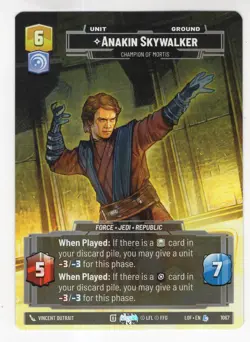 Star Wars Unlimited LotF Prestige Card LOF1067 Anakin Skywalker - Image 1