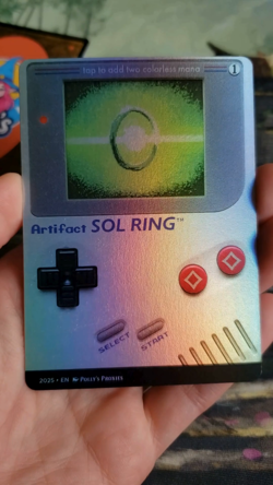 Sol Ring FOIL Proxy Playtest Card Custom Meme Classic Video Game Art Design - Image 2