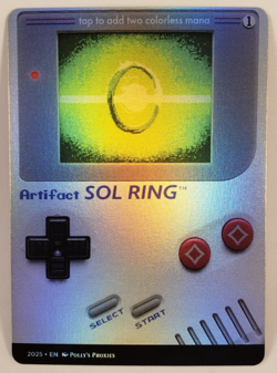 Sol Ring FOIL Proxy Playtest Card Custom Meme Classic Video Game Art Design - Image 3