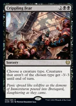 MTG - CRIPPLING FEAR - Kaldheim (R) - Image 1