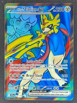 Pokemon Hop's Zacian ex Full Art 176/159 JTG Journey Together NM - Image 1
