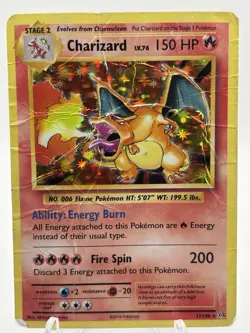 Pokemon TCG XY Evolutions Charizard 11/108 Holo Rare Heavily Played /Damaged - Image 1