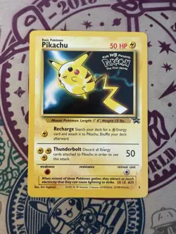 Pikachu - Normal #4 Warner Bros Movie Black Star Promo Pokemon TCG - Image 3